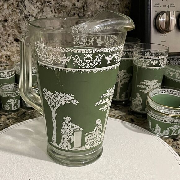 Wedgwood Janette Hellenic RARE Water Pitcher Grecian Design VTG Mid Century - Picture 1 of 6